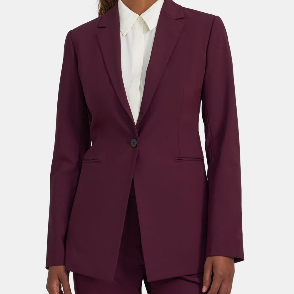 Theory Power Jacket in Stretch Wool Size 4